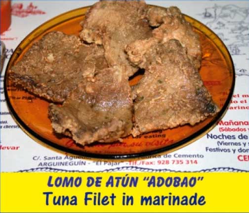 Lomo de atún adobao