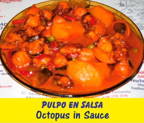 Pulpo en salsa