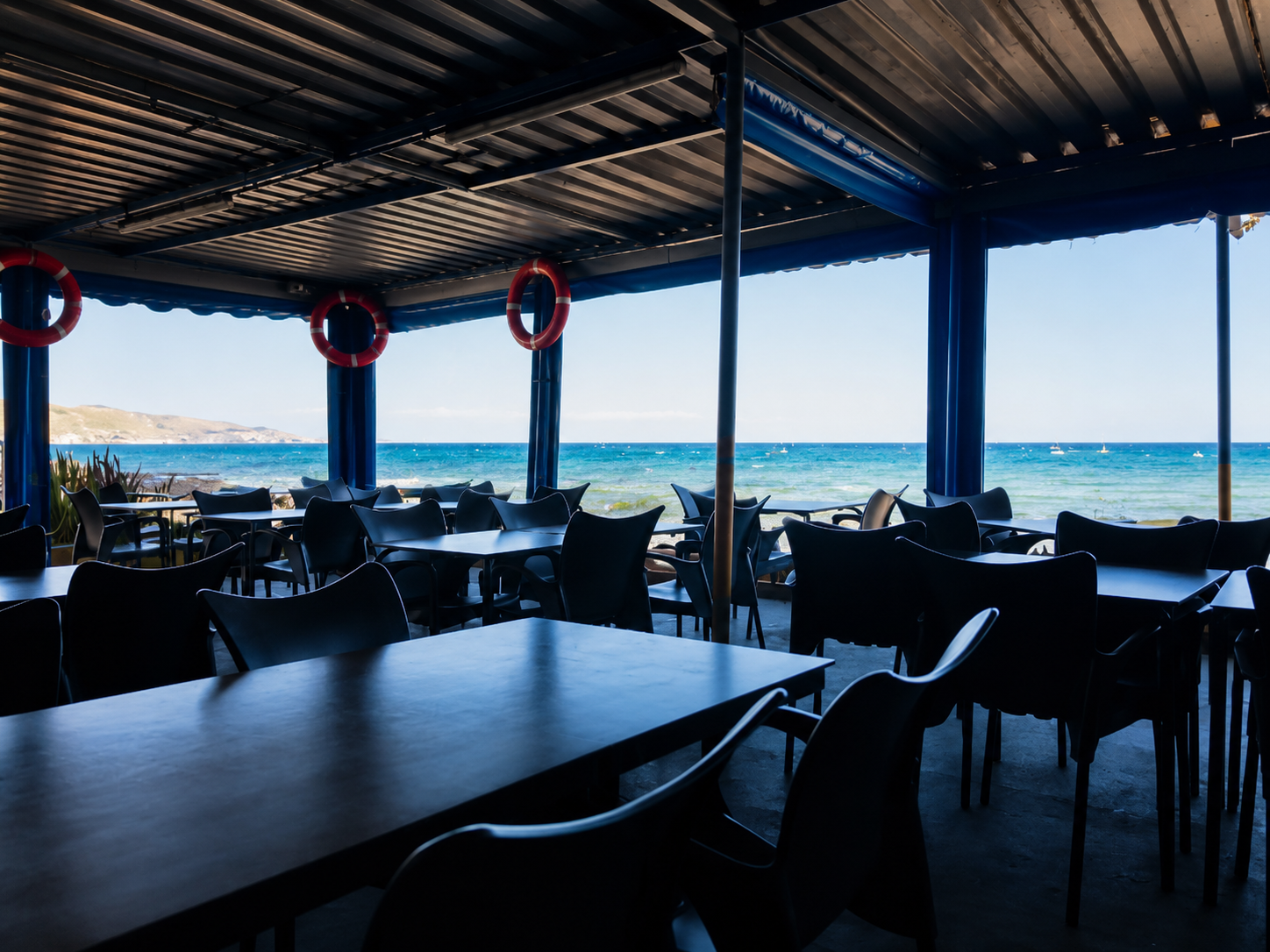 Terraza frente al mar de El Boya