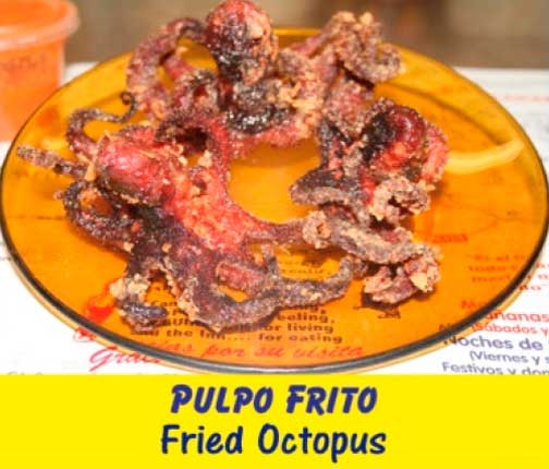 Pulpo frito de Bar Playa El Boya